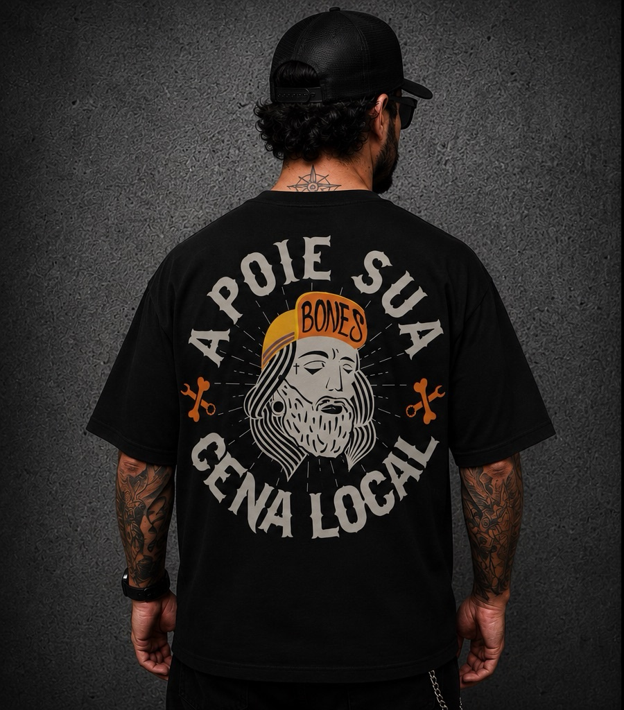 Camiseta Bones — Apoie Sua Cena Local