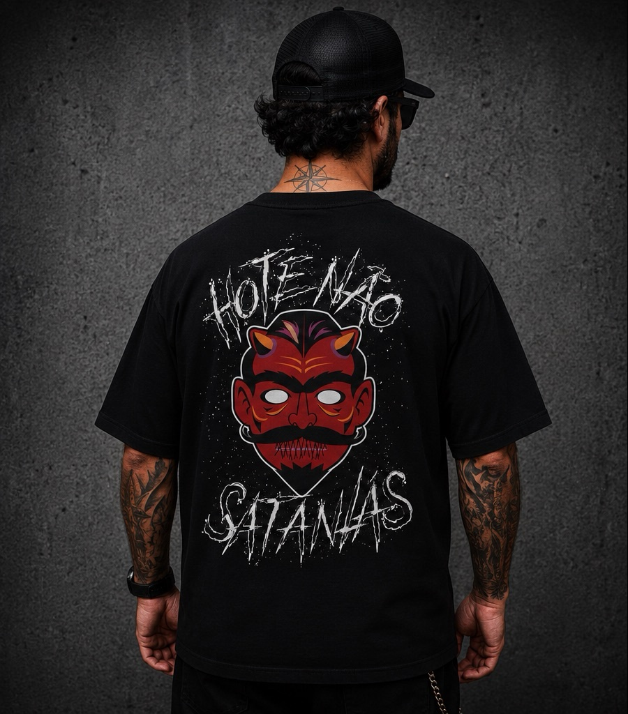 Camiseta Bones — Hoje Não Satanás