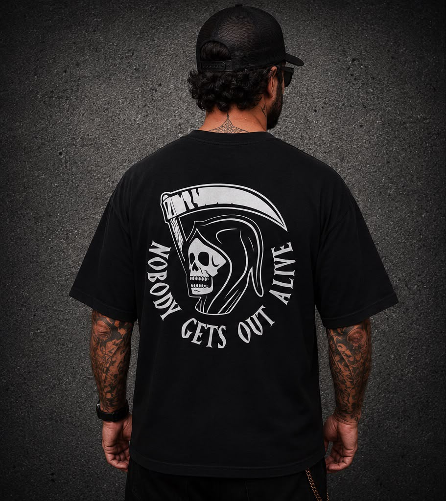 Camiseta Bones — Nobody Gets Out Alive