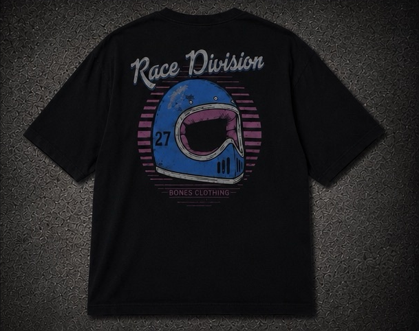 Camiseta Bones Racing Division Capacete: costas