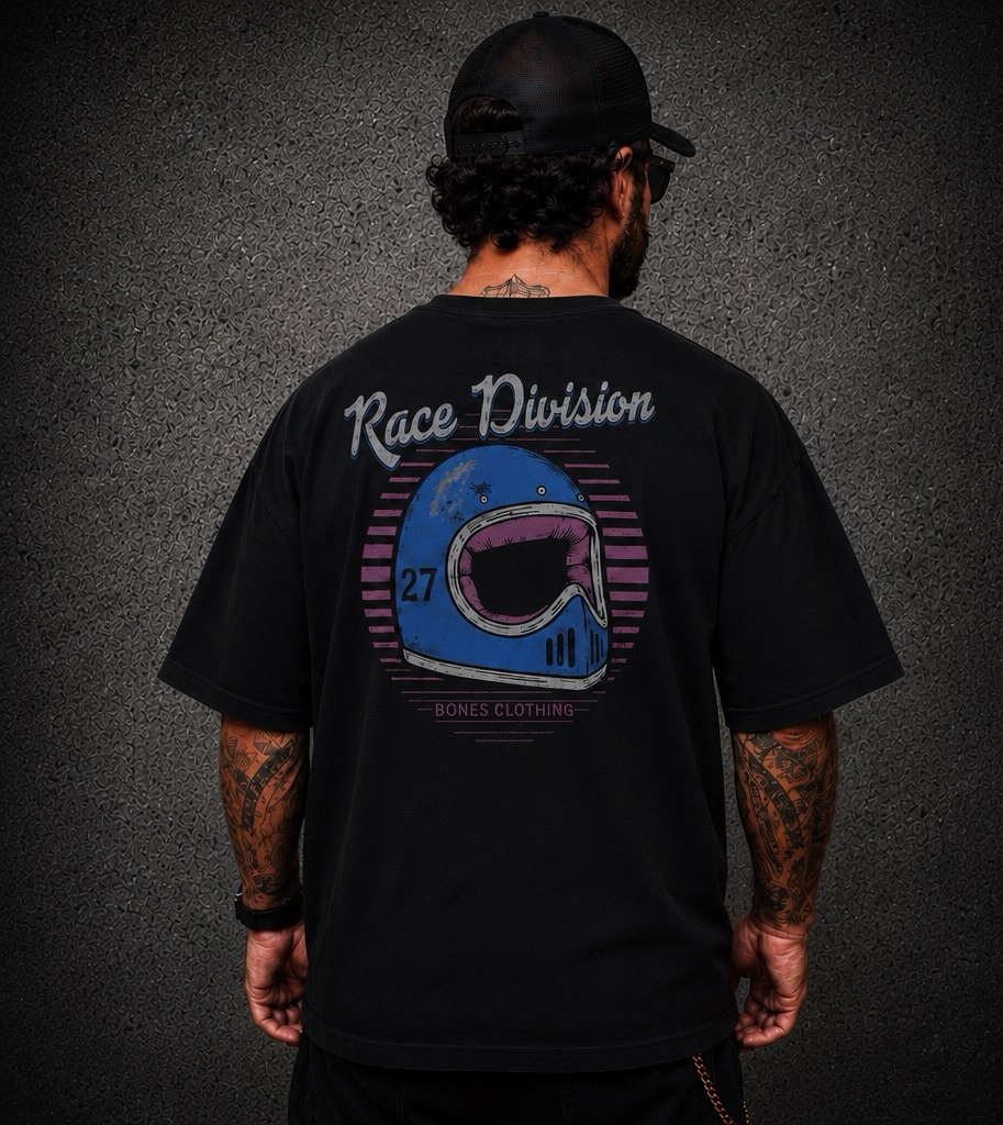 Camiseta Bones — Racing Division — Capacete